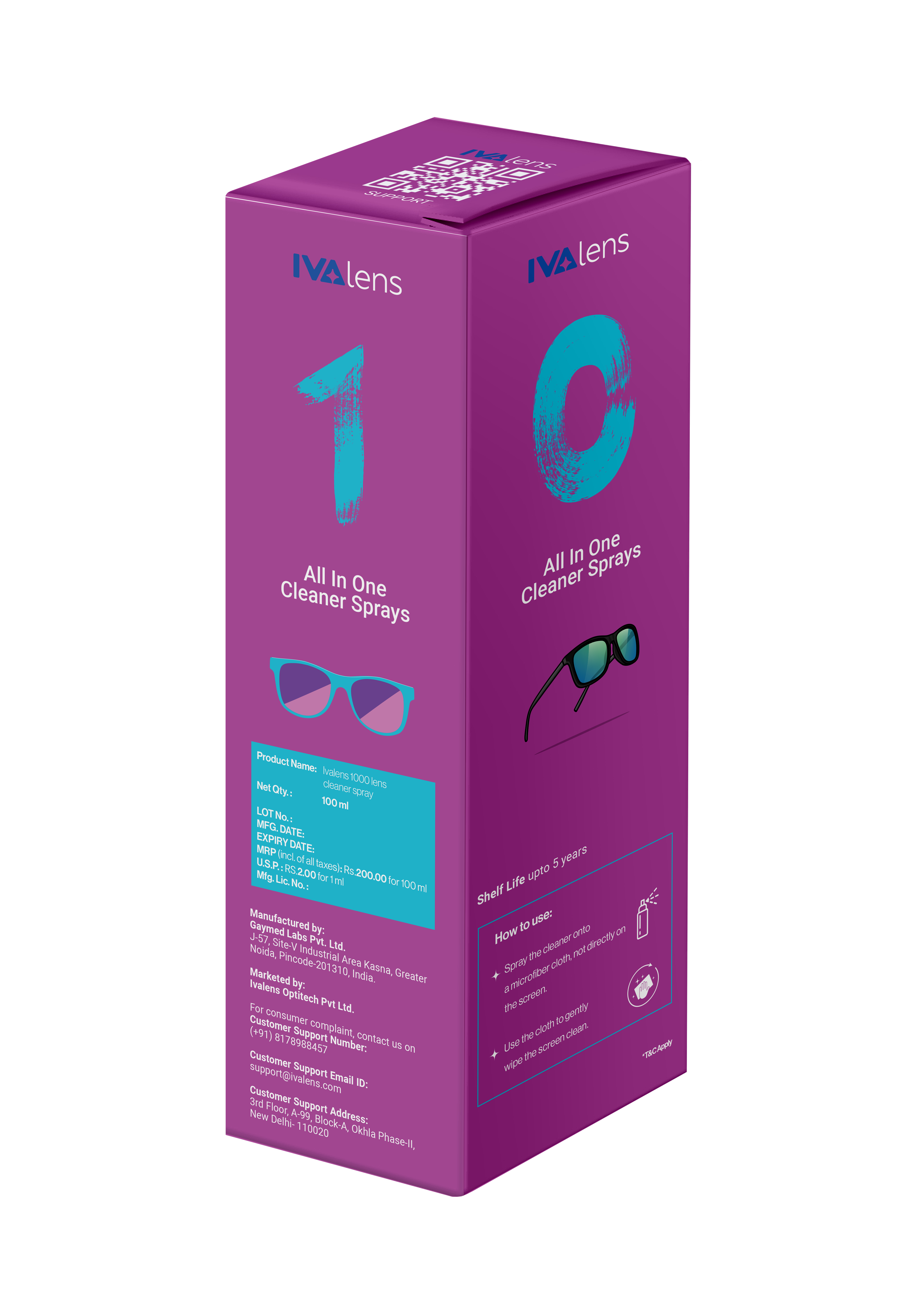 Ivalens 1000  lens Cleaner spray