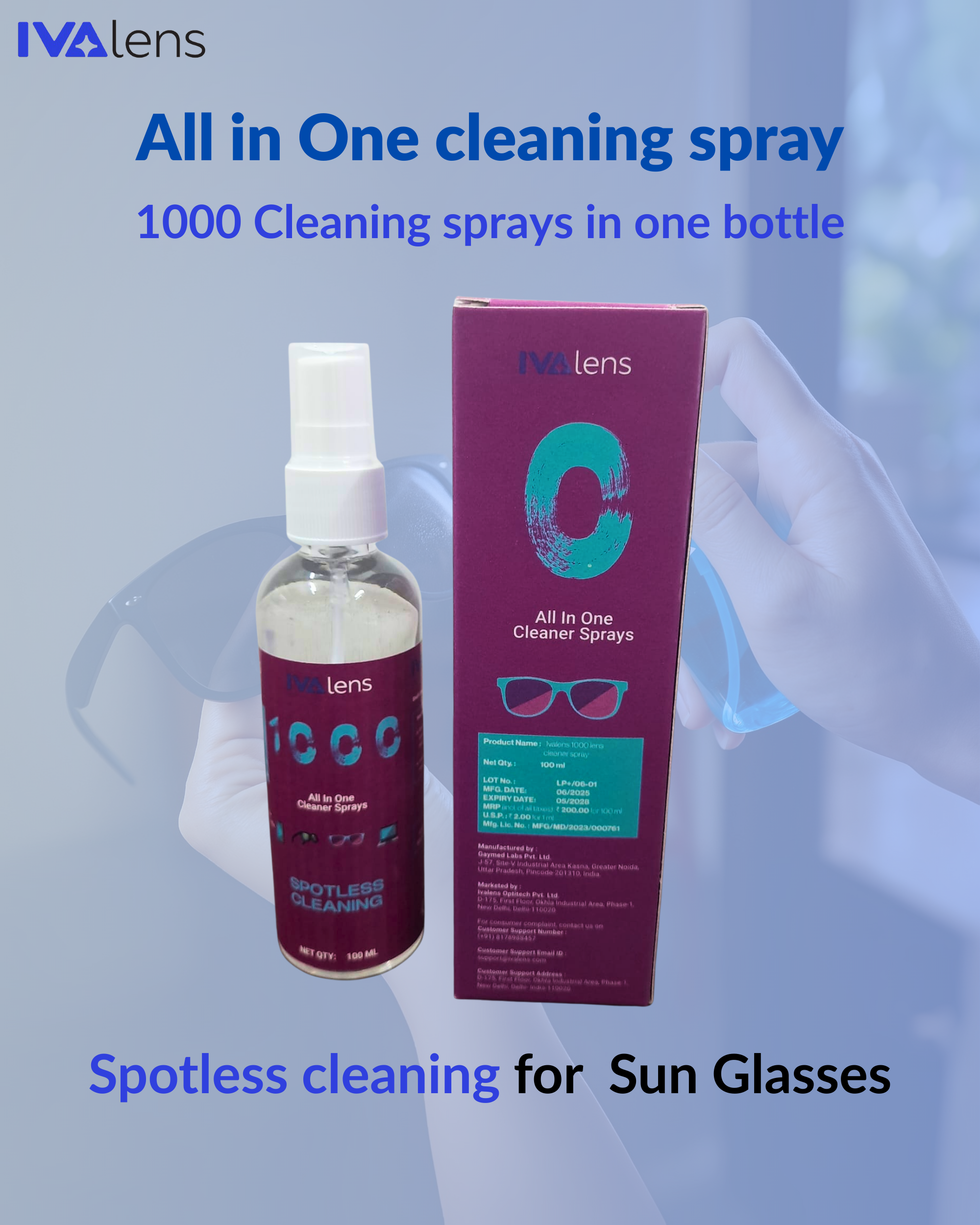 Ivalens 1000  lens Cleaner spray - Image 5