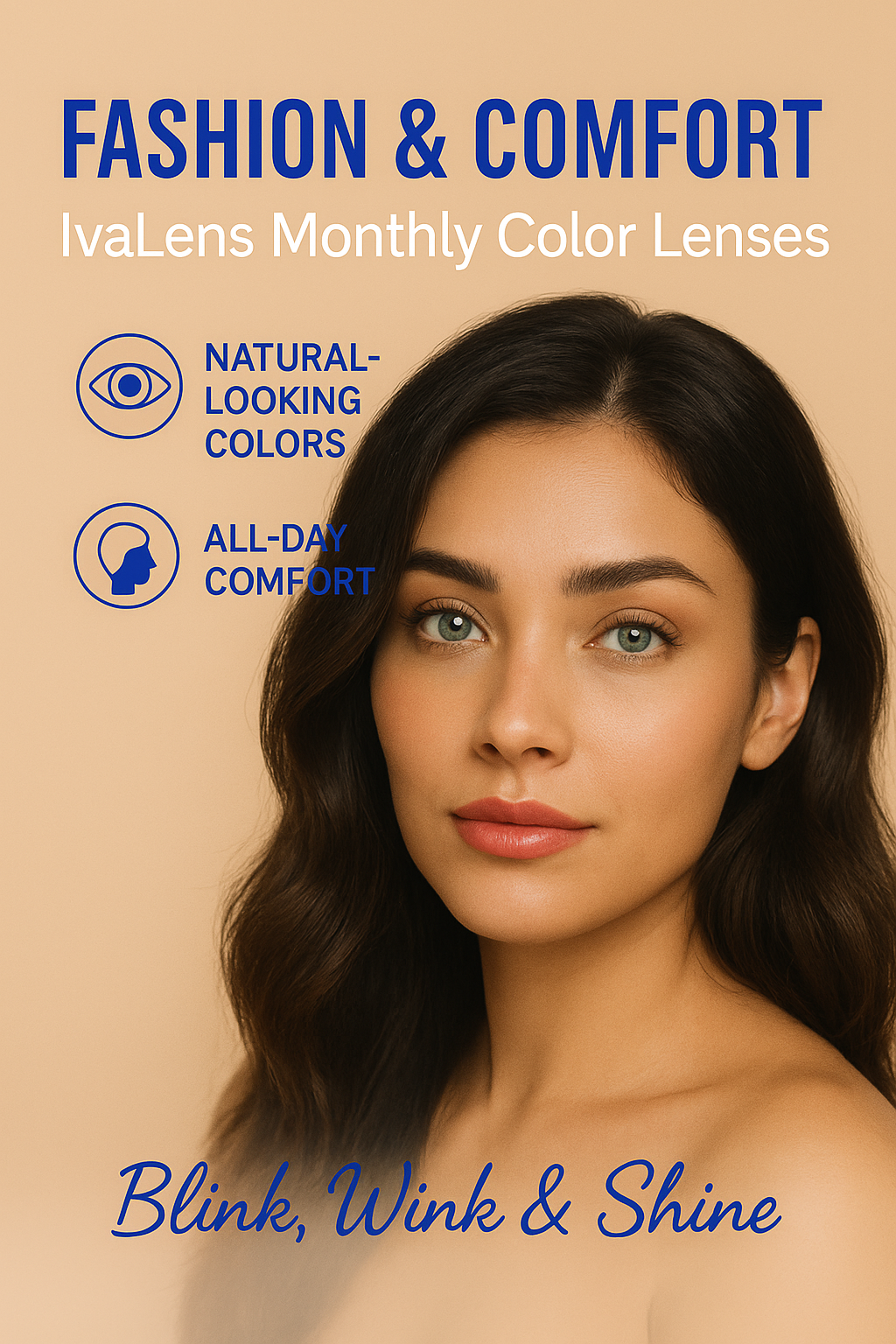 Ivalens Monthly Color Contact lens-(Pure Hazel) - Image 4